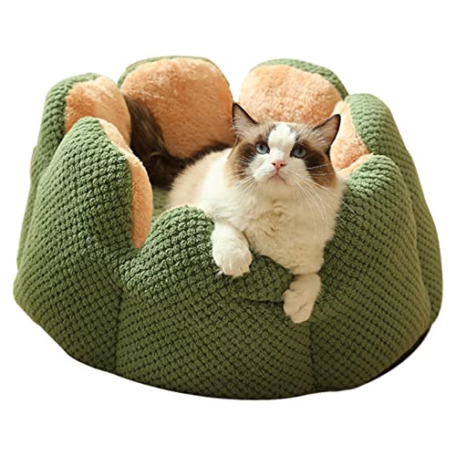 Lambo Katzenbett für Katzen im Innenbereich, Hunde – Bett für Welpen aus aus Plüsch, super weich, mit runden Blütenblättern – abnehmbares Bett für Haustiere, Katzenbett Lambo Katzenbett für Katzen im Innenbereich, Hunde – Bett für Welpen aus aus Plüsch, super weich, mit runden Blütenblättern – abnehmbares Bett für Haustiere, Katzenbett von Lambo