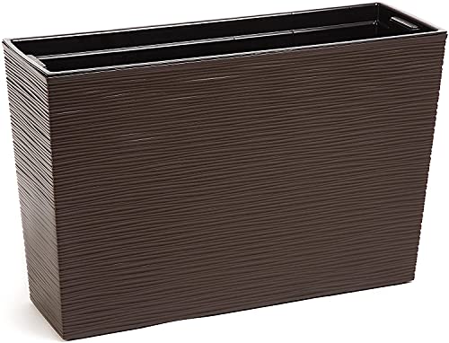 Lamela Blumenkasten Blumenkasten Blumentopf Pflanzeinsatz Modernstruktur 631-83 braun von Lamela