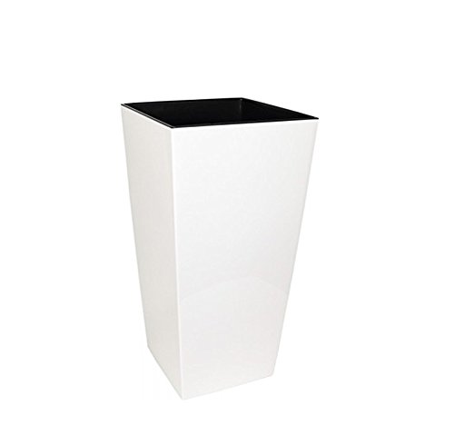 Lamela Design Blumenkübel/Pflanzkasten FINEZJA (25 x 25x 46 cm, Weiß) von Lamela