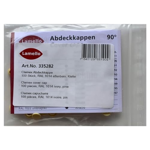 Lamello Clamex Abdeckkappe, RAL 1014 elfenbein, Kiefer 100 Stk Lamello Clamex Abdeckkappe, RAL 1014 elfenbein, Kiefer 100 Stk von Lamello