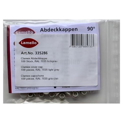 Lamello Clamex Abdeckkappe, RAL 7035 lichtgrau 100 Stk von Lamello