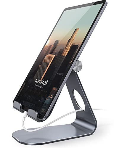 Lamicall Tablet Ständer Verstellbare, Tablet Halterung - Universal Halter, Halterung, Dock für 2024 iPad Pro 9.7, 10.5, 11, 12.9, iPad Air Mini 2 3 4, Samsung Tab, und Tablet mit 4.7-13 Zoll - Grau Lamicall Tablet Ständer Verstellbare, Tablet Halterung - Universal Halter, Halterung, Dock für 2024 iPad Pro 9.7, 10.5, 11, 12.9, iPad Air Mini 2 3 4, Samsung Tab, und Tablet mit 4.7-13 Zoll - Grau von Lamicall