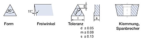 Wendeschneidplatte TPMR 160304 NN LT 10, 10 Stk.-QS von Lamina