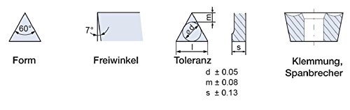 Wendeschneidplatte TCMT 16T308 NN LT 1000, 10 Stk.-QS von Lamina