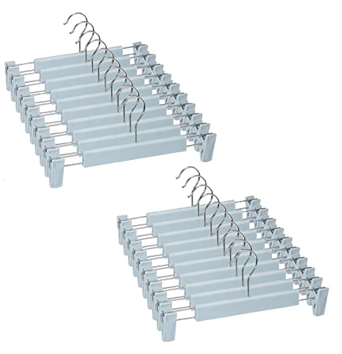Lamitocs 20 Stück Rockbügel Kleiderbügel mit starken Antirutsch verstellbaren Clips Haken, Platzsparende Hosenbügel für Hängende Hosen Socken Röcke Mäntel,Sehr hellblau Lamitocs 20 Stück Rockbügel Kleiderbügel mit starken Antirutsch verstellbaren Clips Haken, Platzsparende Hosenbügel für Hängende Hosen Socken Röcke Mäntel,Sehr hellblau von Lamitocs