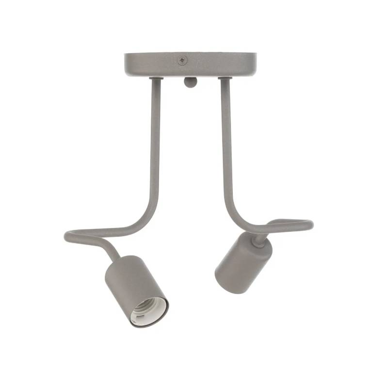 B-Ware Lamkur Deckenleuchte Joiy Deckenlampe Grau 2 Flg Hängelampe Leuchte E27 Lampe von Lamkur