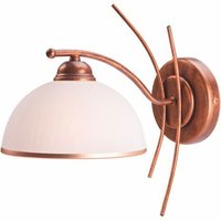 Braune Wandlampe Metall elegant KALONA Lampe Glas von Lamkur