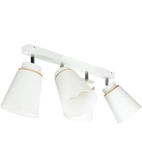 Deckenstrahler Weiß Holz 4-flmg Modern Lampe von Lamkur