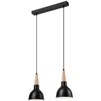 Hängelampe Schwarz Holz Esszimmer Skandinavisch von Lamkur