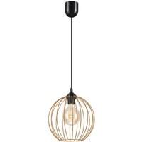 Hängeleuchte Metall Draht Ø 24 cm verstellbar Gold Retro E27 von Lamkur
