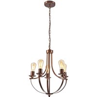 Kronleuchter Rustikal Metall Ø 45 cm 5-flammig E27 Braun Kronleuchter Rustikal Metall Ø 45 cm 5-flammig E27 Braun von Lamkur