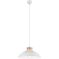 Lampe Esstisch Hängelampe Weiß Holz Retro rund Lampe Esstisch Hängelampe Weiß Holz Retro rund von Lamkur