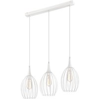 Pendelleuchte Esstisch Weiß Metall 3-flmg Modern von Lamkur