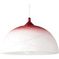 Pendelleuchte Glas Rot Weiß rund Retro Küche Esstisch Pendelleuchte Glas Rot Weiß rund Retro Küche Esstisch von Lamkur