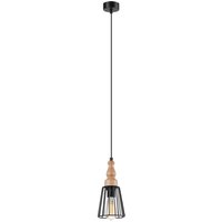 Pendelleuchte Schwarz Holz rund Esstisch Modern Pendelleuchte Schwarz Holz rund Esstisch Modern von Lamkur