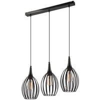 Pendelleuchte Schwarz Metall Esszimmer Lampe von Lamkur