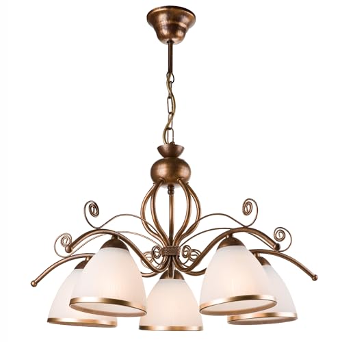 Retro II Chandelier with Chain 5 x E27 / 60 W / 230 V von Lamkur