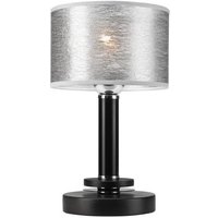 Tischlampe Modern Grau Stoff H:33cm DENIRA von Lamkur