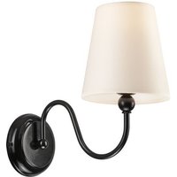 Wandleuchte MADISYN Schwarz Stoff Rustikal Lampe von Lamkur