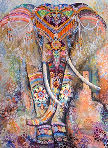 Lamlzzoo Diamond Painting Set Bild Diamant Malerei Stickerei Handarbeit Basteln 5D Diamond DIY Gemalter Elefant von Lamlzzoo