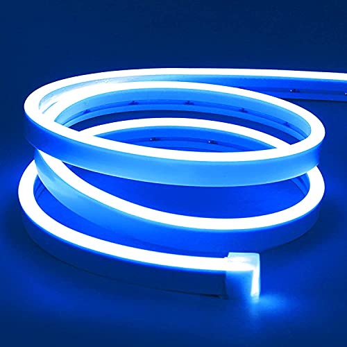 Lamomo LED Strip Blau, 12V 5M LED Lichtband, Wasserdicht Neon LED Streifen, DIY Flexibel Ledband für Innen Aussenbereich Heim Küche Deko（Netzadapter nicht enthalten） von Lamomo