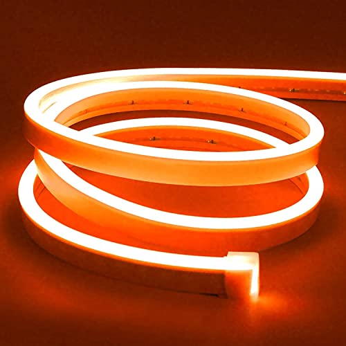 Lamomo LED Strip Orange, 12V 5M LED Lichtband, Wasserdicht Neon LED Streifen, DIY Flexibel Ledband für Innen Aussenbereich Heim Küche Deko（Netzadapter nicht enthalten） von Lamomo
