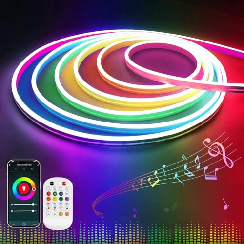 Lamomo Led Strip RGB, Led Streifen 2M Kompatibel, IP65 Wasserdichte Flexible Neon Led Strips, 12v Led Lichtband für außen mit Fernbedienung, Raum und Außendekoration Lamomo Led Strip RGB, Led Streifen 2M Kompatibel, IP65 Wasserdichte Flexible Neon Led Strips, 12v Led Lichtband für außen mit Fernbedienung, Raum und Außendekoration von Lamomo