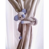 Koala Vorhang Raffhalter Häkeln Handgemachtes Kinderzimmer Dekor von LamoreBoutique