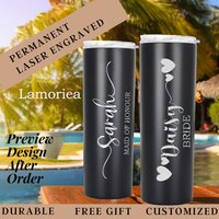 Braut Tumbler, Brautjungfern Tumbler Geschenke, Urlaub Personalisierte Weekend Tumblers, Mädchen Urlaub, Geburtstagsgeschenk von Lamoriea