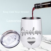 Oma Weinbecher, Isolierte Weintasse, Gravierte Weingläser, Gravur Weinbecher Mit Deckel, Junggesellinnentag Gastgeschenk von Lamoriea