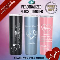 Personalisierte Krankenschwestern Tumbler, Arzt Geschenk, Abschluss Krankenschwester Assistent, Stillstudent Tumbler Mit Stroh, Krankenhaus Arbeiter von Lamoriea