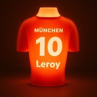 Fußball-Trikotlampe Personalisiert, Bayern-München - Geschenkidee, Geburtsgeschenk, Led-Nachtlicht, Nachtlampe Kinderzimmer Fußball-Trikotlampe Personalisiert, Bayern-München - Geschenkidee, Geburtsgeschenk, Led-Nachtlicht, Nachtlampe Kinderzimmer von LampArena