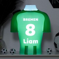Fußball-Trikotlampe Personalisiert Bremen Verein, Geschenk Für Ihn, Geschenkidee Freund, Led-Nachtlicht, Nachtlampe Fußball-Trikotlampe Personalisiert Bremen Verein, Geschenk Für Ihn, Geschenkidee Freund, Led-Nachtlicht, Nachtlampe von LampArena