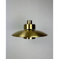 Danish Modern Brass Pendant Lamp, Sputnik Design, Space Age, 70S, Industrial Minimalist, 1970S, Ufo von LampaPaloozaa