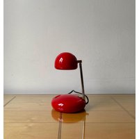 Vintage Table Lamp, Desk 1970S, Space Age, Red - Telescopic Extendable Mid Century, Sputnik Design von LampaPaloozaa