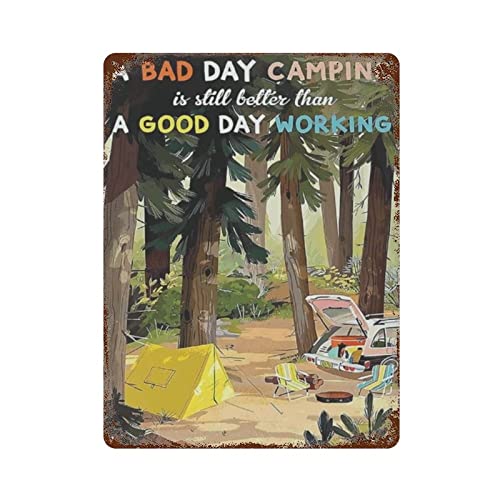 Metall-Blechschild, Camping-Poster, "The Mountains Are Calling I Must Go", Blechschild, Metall, Aluminium, Vintage-Wanddekoration, Schild, Eisen, Malerei, Bar, Café, Restaurant, Bergsteiger, Geschenk von Lampart