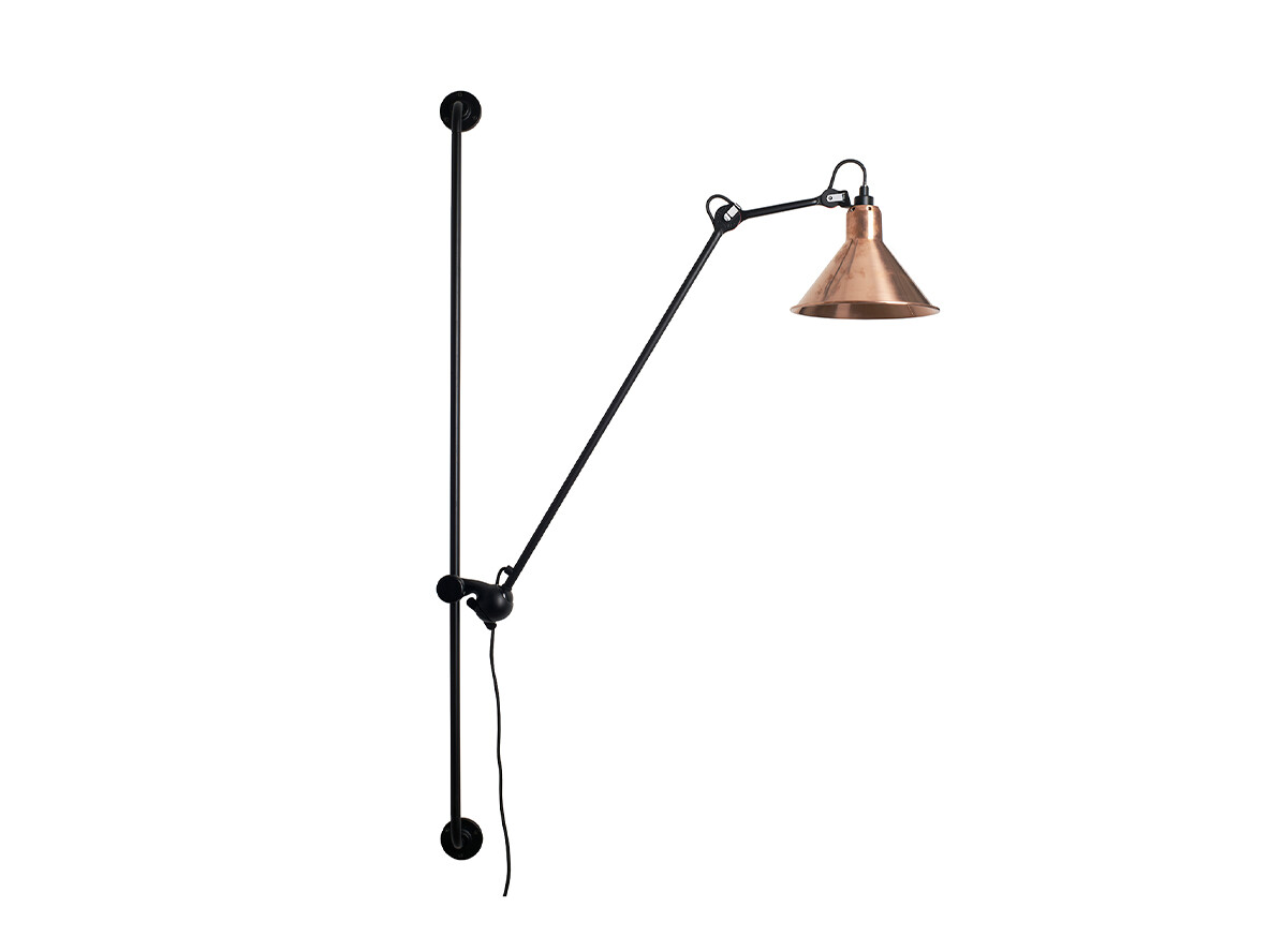 DCW - 214 Wandleuchte Schwarz/Raw Kupfer/Weiß Lampe Gras von DCW