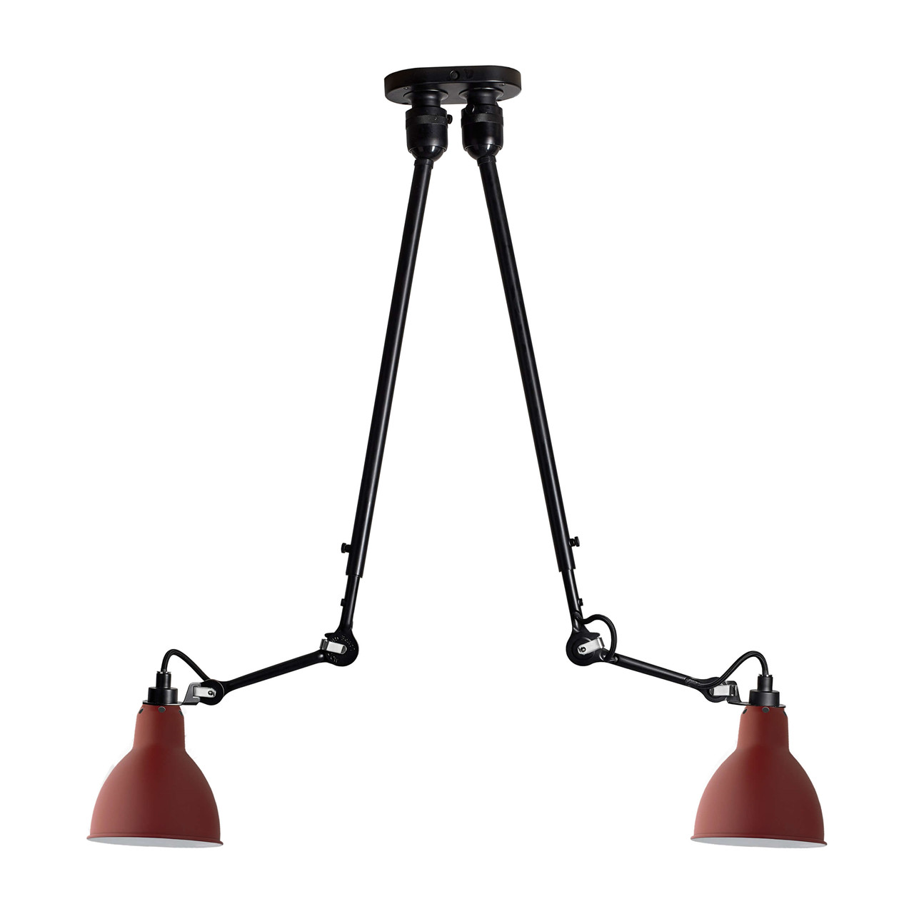 DCW - 302 Doppelt Deckenleuchte Rot Lampe Gras von DCW