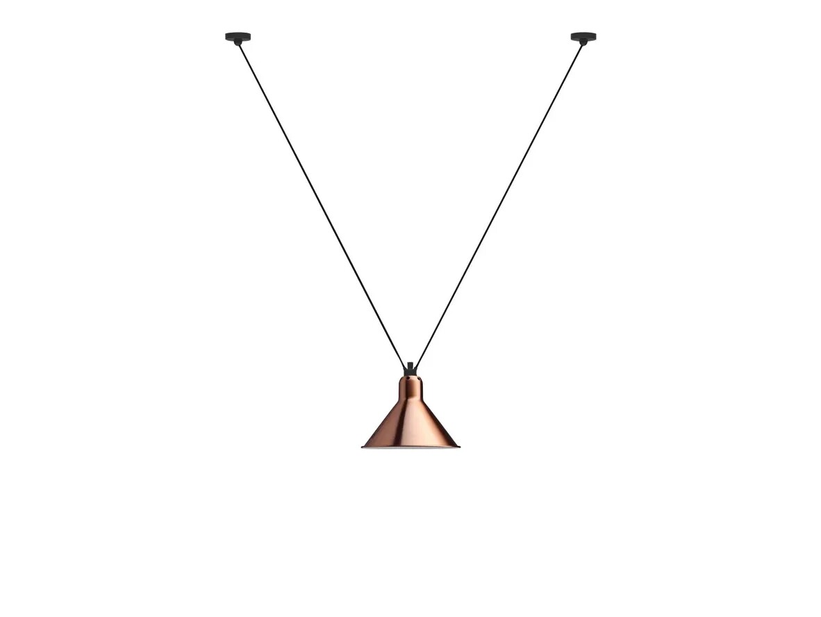 DCW - 323 L Pendelleuchte Konisch Kupfer/Weiß Lampe Gras von DCW