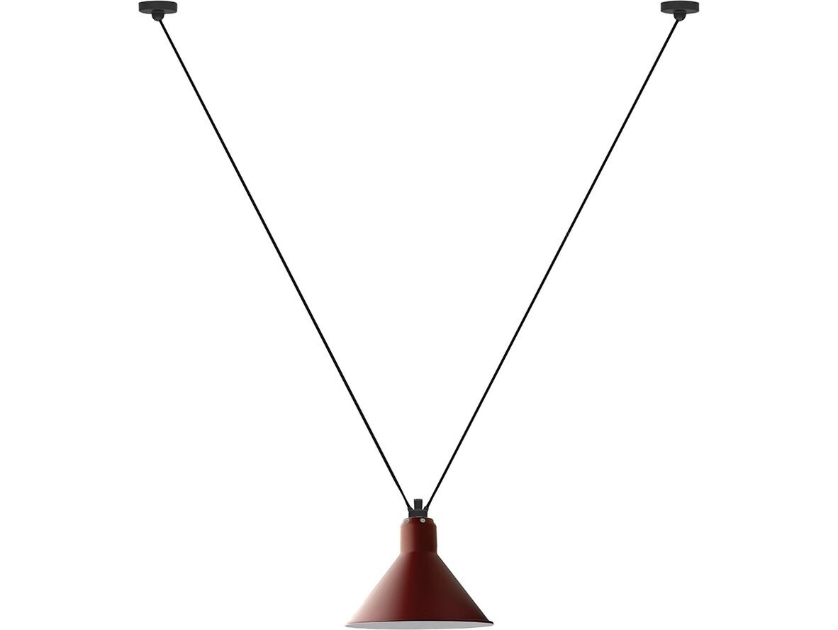 DCW - 323 L Pendelleuchte Konisch Rot Lampe Gras von DCW