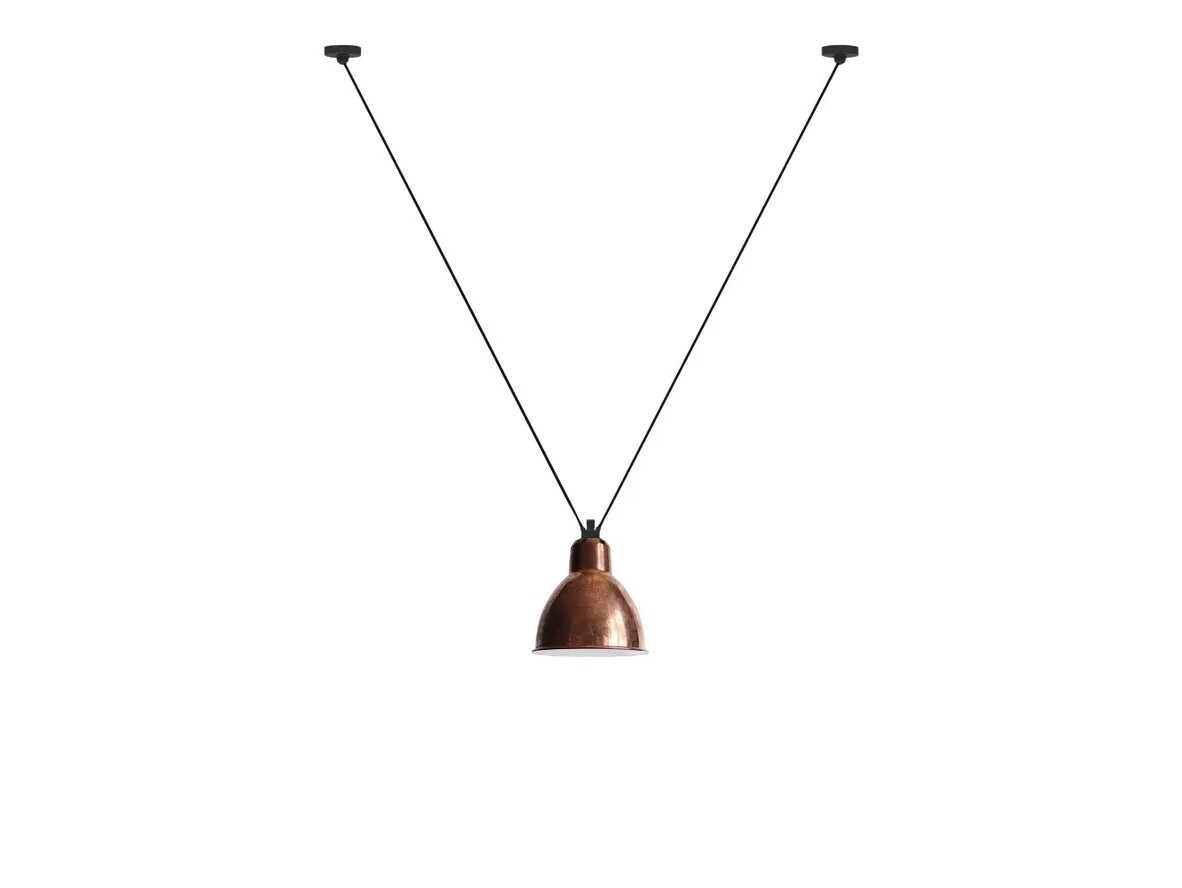 DCW - 323 XL Pendelleuchte Rund Roh Kupfer/Weiß Lampe Gras von DCW