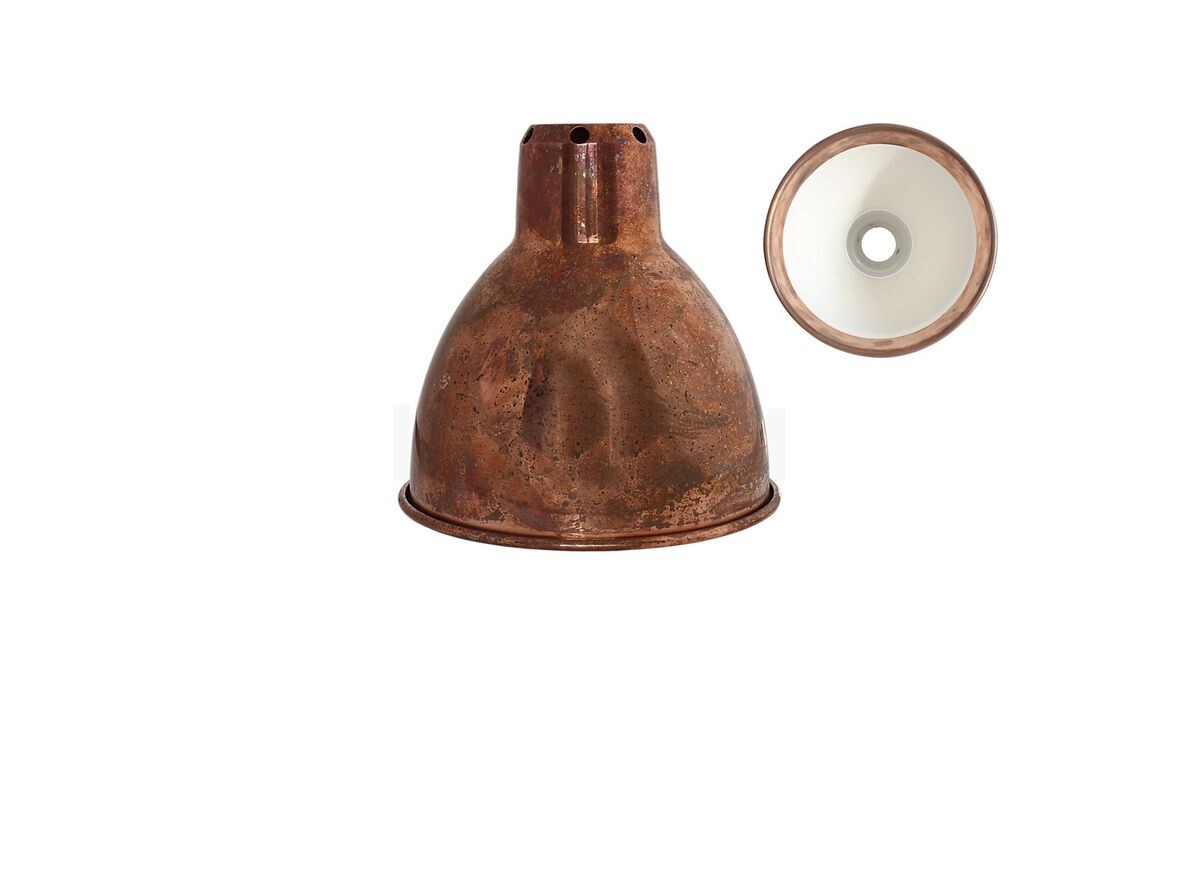 DCW - Schirm Classic Round Ø140 Raw Copper/White Lampe Gras von DCW