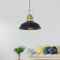 Moderne Industrie Hängelampe Schwarz & Gold Verstellbare Für Küche, Esszimmer, Loft Dekor von LampelDesign
