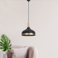 Sleek Black & Gold Pendelleuchte Moderne Deckenleuchte Für Kücheninsel, Wohnzimmer, Essbereich von LampelDesign