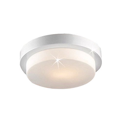 Lampenlux Aussenleuchte Dario IP44 230V E27 Ø35cm Deckenlampe Badlampe Rund Glas Weiß Terasse Deckenleuchte von Lampenlux