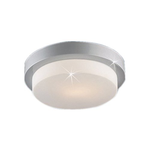 Lampenlux LED Aussenleuchte Dario IP44 230V E27 Ø29cm Deckenlampe Badlampe Rund Glas Nickel Terasse Deckenleuchte von Lampenlux