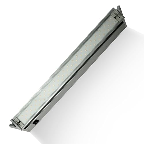 Lampenlux LED Unterbauleuchte Ajax Led Küchenunterbauleuchte Schwenkbar hochwertige Küchenleuchte 230V Silber Aluminium Aufbauleuchte Schrankleuchte Lichtfarbe einstellbar (Länge 900mm) von Lampenlux