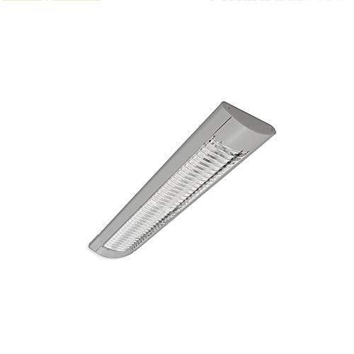 Lampenlux Rasterleuchte Raff G13 Deckenleuchte warmweiß 3000K (silber, 73 cm) von Lampenlux