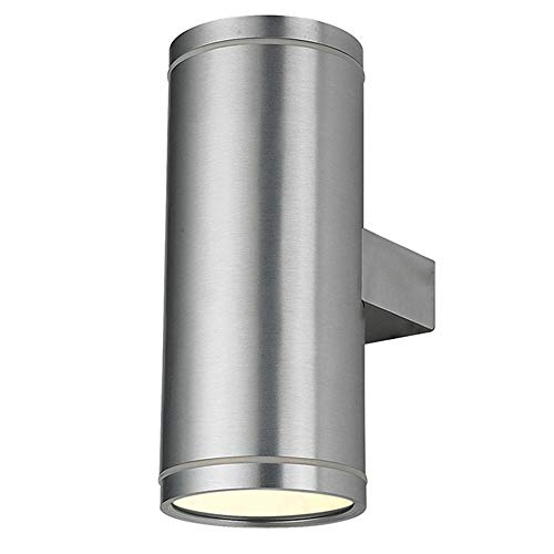 Lampenlux Wandlampe Karim Rund IP65 Außenleuchte Aluminium GU10 (Mittel) von Lampenlux