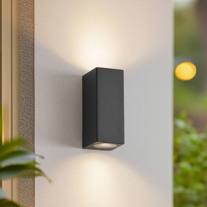 Lucande Wandleuchte Xava, up/down, anthrazit, 2-flg., GU10 von LUCANDE